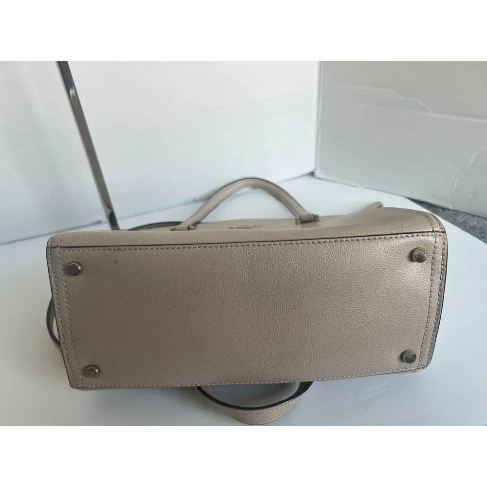 KATE SPADE 2-Way Leather Patterson Drive Geraldine Taupe Hand Crossbody Tote Bag